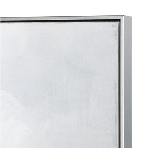 Atlas Weekend Serene Lakeside Framed Wall Art - Hand-Painted Acrylic with Silver Accents for Coastal Decor WA11179-01