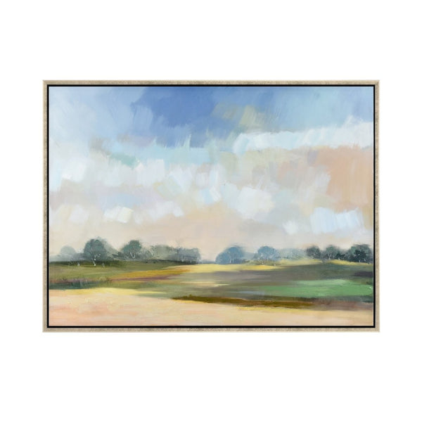 Atlas Weldon Framed Wall Art - Serene Rural Landscape with Gold Frame, Ready to Hang for Effortless Style WA11180-01