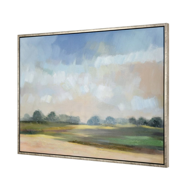 Atlas Weldon Framed Wall Art - Serene Rural Landscape with Gold Frame, Ready to Hang for Effortless Style WA11180-01