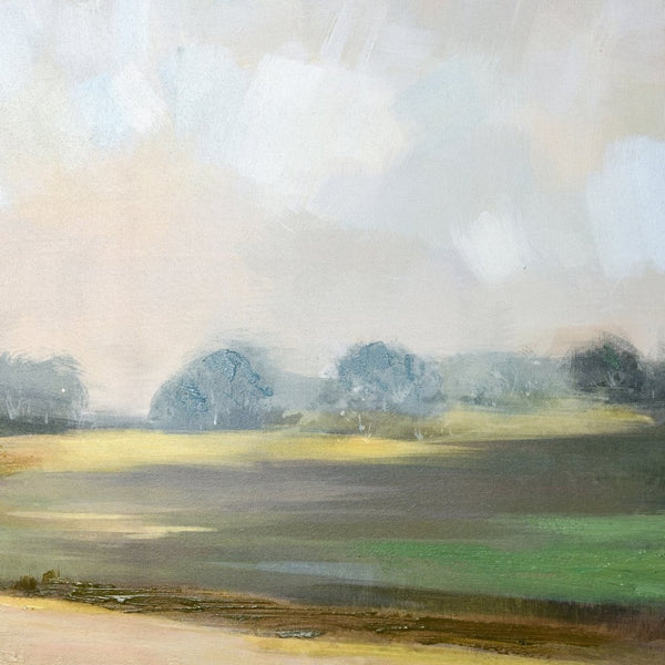 Atlas Weldon Framed Wall Art - Serene Rural Landscape with Gold Frame, Ready to Hang for Effortless Style WA11180-01
