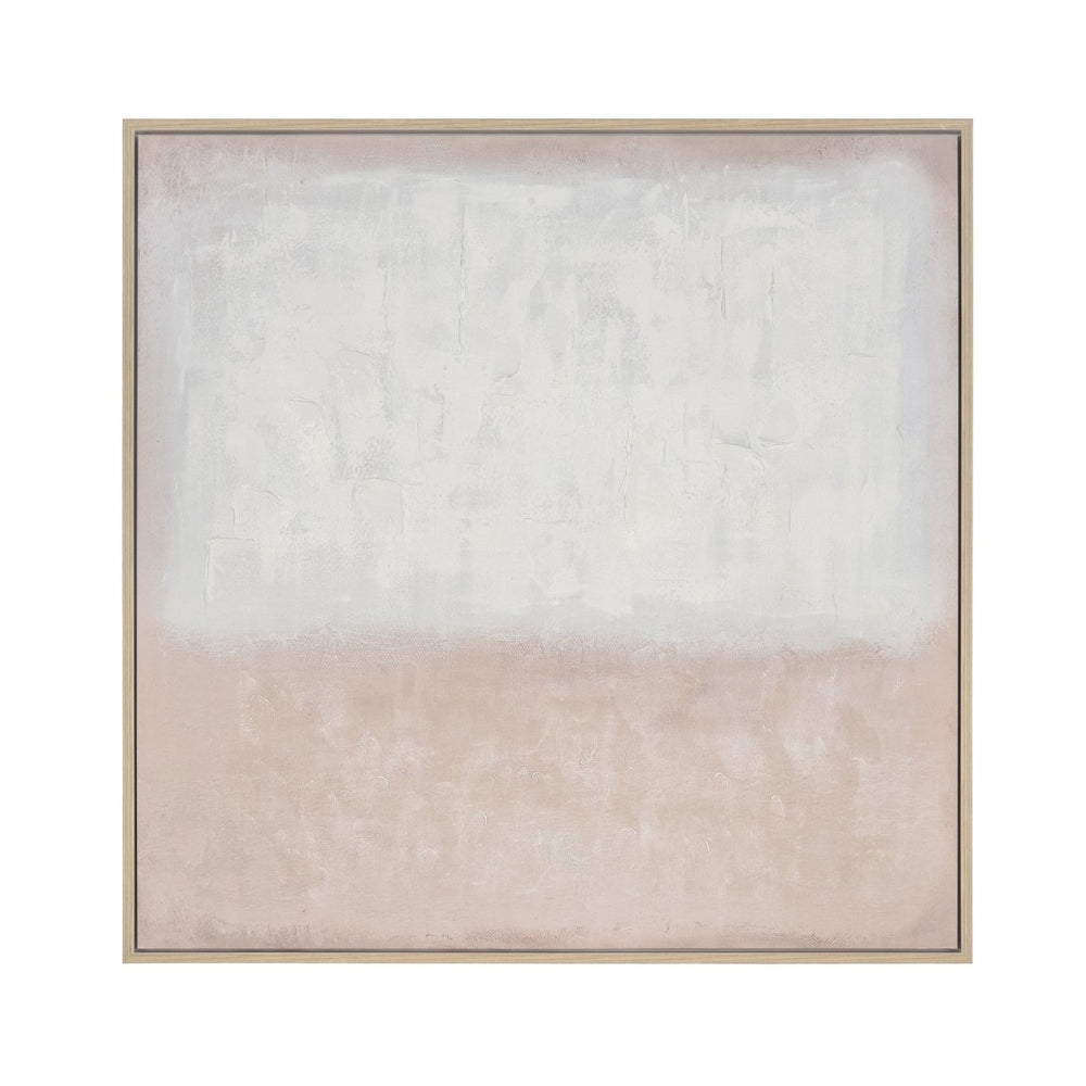 Atlas White Large-Scale Abstract Wall Art in Soft Ivory & Tan – Framed Elegance for Modern Interiors WA11181-01