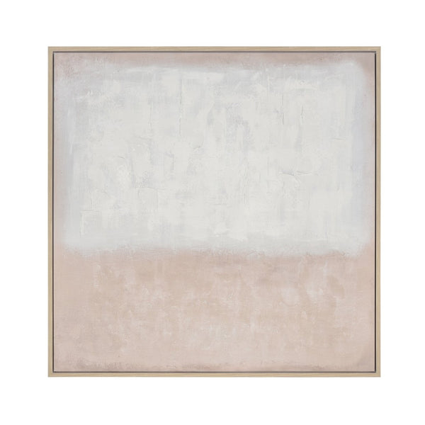 Atlas White Large-Scale Abstract Wall Art in Soft Ivory & Tan – Framed Elegance for Modern Interiors WA11181-01