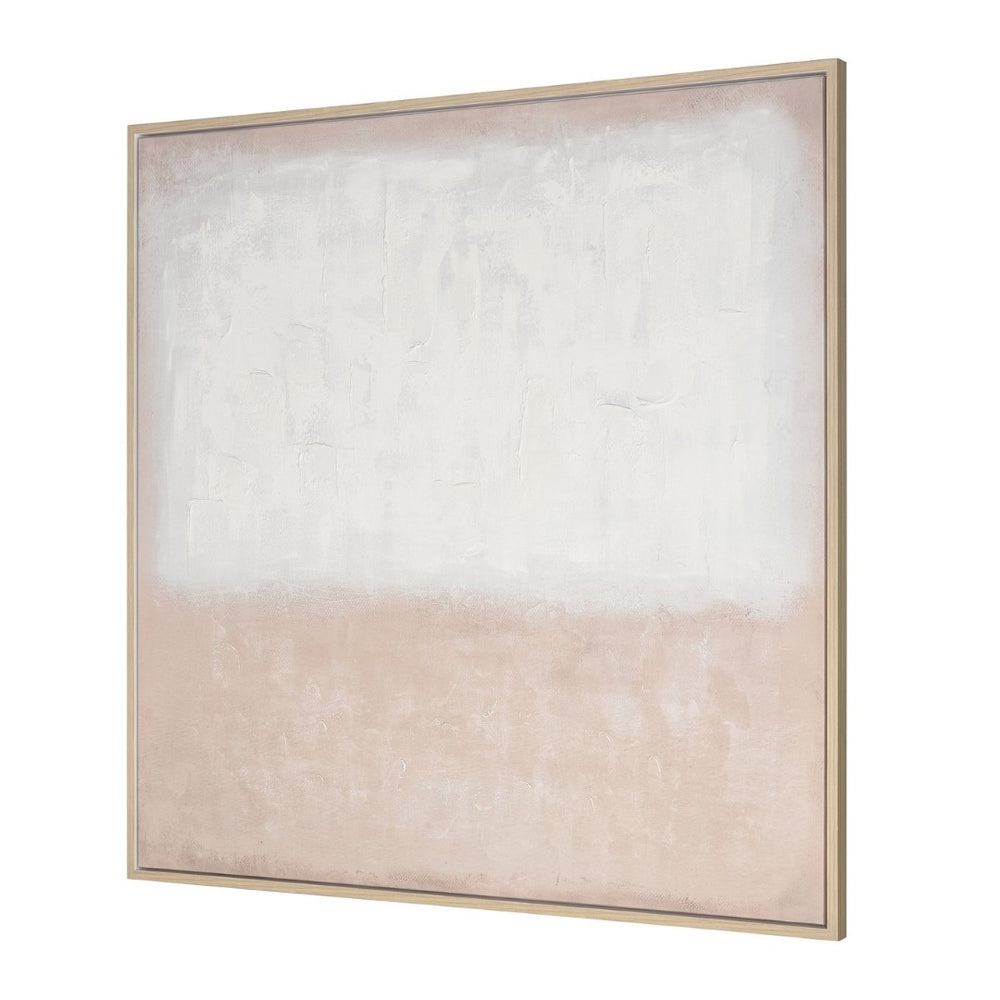 Atlas White Large-Scale Abstract Wall Art in Soft Ivory & Tan – Framed Elegance for Modern Interiors WA11181-01