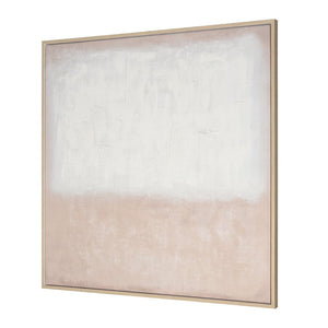 Atlas White Large-Scale Abstract Wall Art in Soft Ivory & Tan – Framed Elegance for Modern Interiors WA11181-01