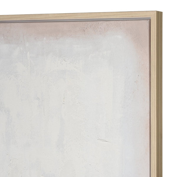 Atlas White Large-Scale Abstract Wall Art in Soft Ivory & Tan – Framed Elegance for Modern Interiors WA11181-01