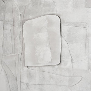Atlas Whiten Textured Abstract Wall Art in Silver Frame – Modern Sculptural Design for Home Decor Whiten II Abstract Framed Wall Art WA11182-02