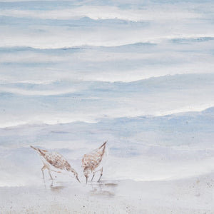 Atlas Wiggins Pass Framed Coastal Wall Art - Tranquil Beach Scene in Soft Blues & Sandy Neutrals Decor WA11183-01