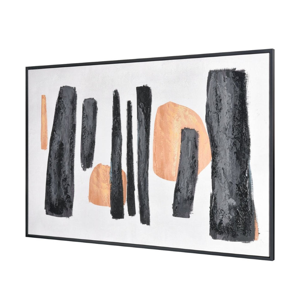 Atlas Wilkes Oversized Midcentury Abstract Wall Art - Bold Curvilinear Design with Textured Finish & Frame WA11184-01