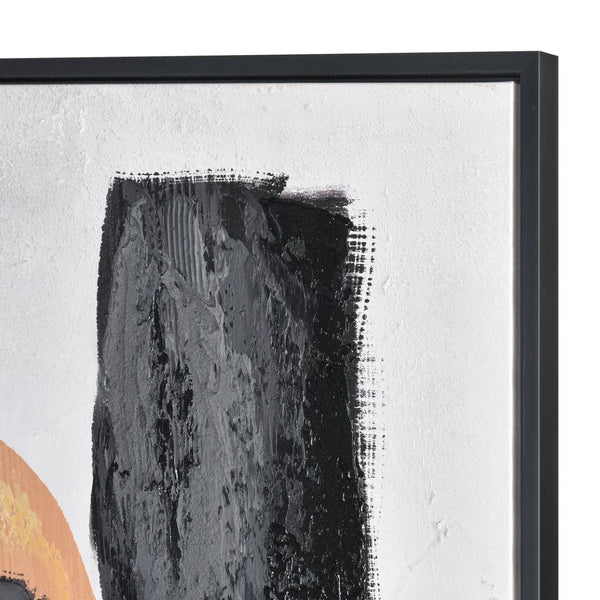 Atlas Wilkes Oversized Midcentury Abstract Wall Art - Bold Curvilinear Design with Textured Finish & Frame WA11184-01