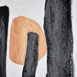 Atlas Wilkes Oversized Midcentury Abstract Wall Art - Bold Curvilinear Design with Textured Finish & Frame WA11184-01