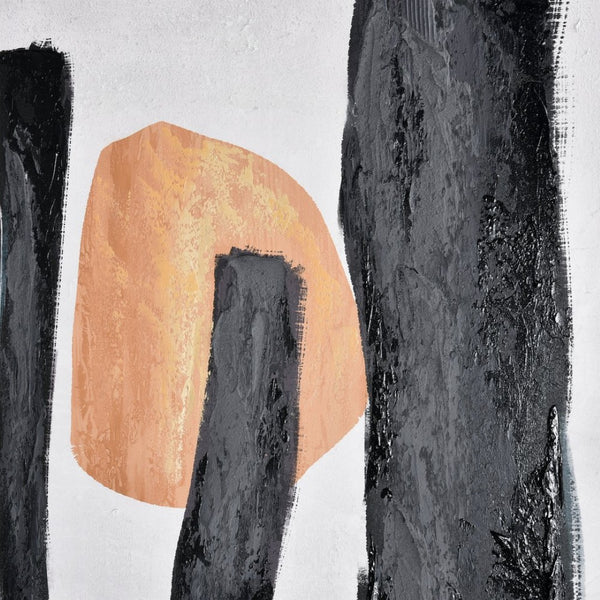Atlas Wilkes Oversized Midcentury Abstract Wall Art - Bold Curvilinear Design with Textured Finish & Frame WA11184-01