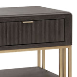 West End Loft Accent Nightstand with Storage Drawer Brown with Tuxedo Finish P361141 Pulaski Furniture