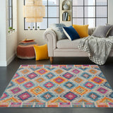 Nourison Passion PSN02 Machine Made Power-loomed No Border Indoor Only Bohemian Contemporary Rug Multicolor, Multicolor 100% Polypropylene 99446388063