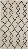 Nourison Geometric Shag GOS01 Machine Made Power-loomed Borderless Design Indoor Only Shag Farmhouse Rug Ivory,Charcoal, Ivory White 100% Polypropylene 99446482204