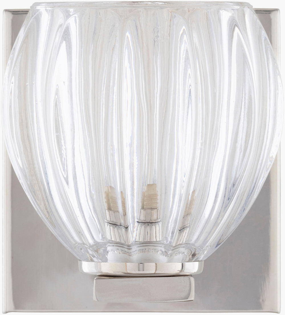 Surya Wallace Wall Sconce Lighting - Elegant Metal Fixture For Sophisticated Home Illumination & Style Fixture, Metallic ,Nickel Iron Wac-001