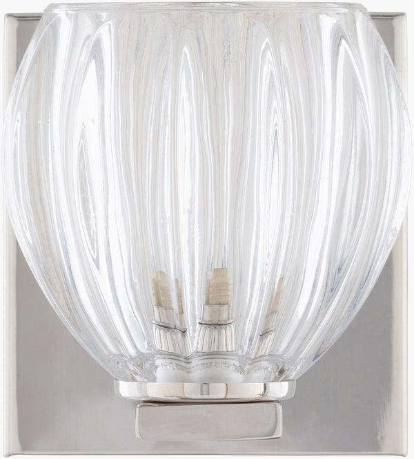 Surya Wallace Wall Sconce Lighting - Elegant Metal Fixture For Sophisticated Home Illumination & Style Fixture, Metallic ,Nickel Iron Wac-001