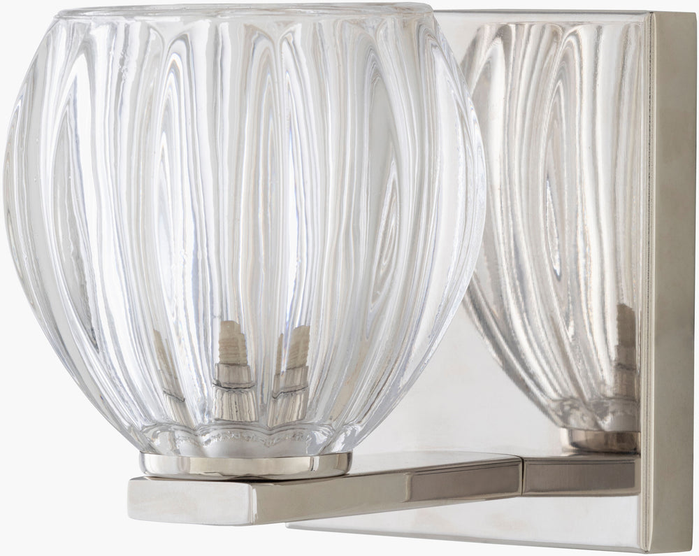 Surya Wallace Wall Sconce Lighting - Elegant Metal Fixture For Sophisticated Home Illumination & Style Fixture, Metallic ,Nickel Iron Wac-001