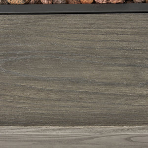 English Elm 56" Outdoor Rectangular Propane Fire Pit 50000 Btu Mgo Concrete Wood Grain Patio 57570.00GRY-50K