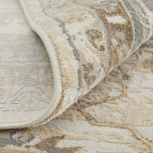 Feizy Rugs Celene Vintage-inspired Floral Rug - Elegant Power Loomed Design In Warm Neutral Palette For Any Space Tan,Ivory,Gray Viscose,Polyester Cel39kvfbgegryg00