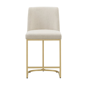 Homelegance By Top-Line Arvind Bar and Counter Stool (Set of 2) Beige Metal