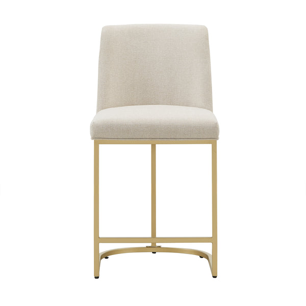 Homelegance By Top-Line Arvind Bar and Counter Stool (Set of 2) Beige Metal