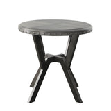 English Elm Steve Silver - Alamo - Round End Table - Gray