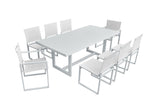 Renava Wake + Kayak - Modern Outdoor Off-White Dining Table Set