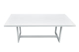 VIG Furniture Renava Wake + Kayak - Modern Outdoor Off-White Dining Table Set VGGE-WAKE-KAYAK-DT-SET-WHT