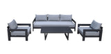 VIG Furniture Renava Wake - Outdoor Dark Charcoal Sofa Set VGGE-WAKE-SOFA-SET-GRY