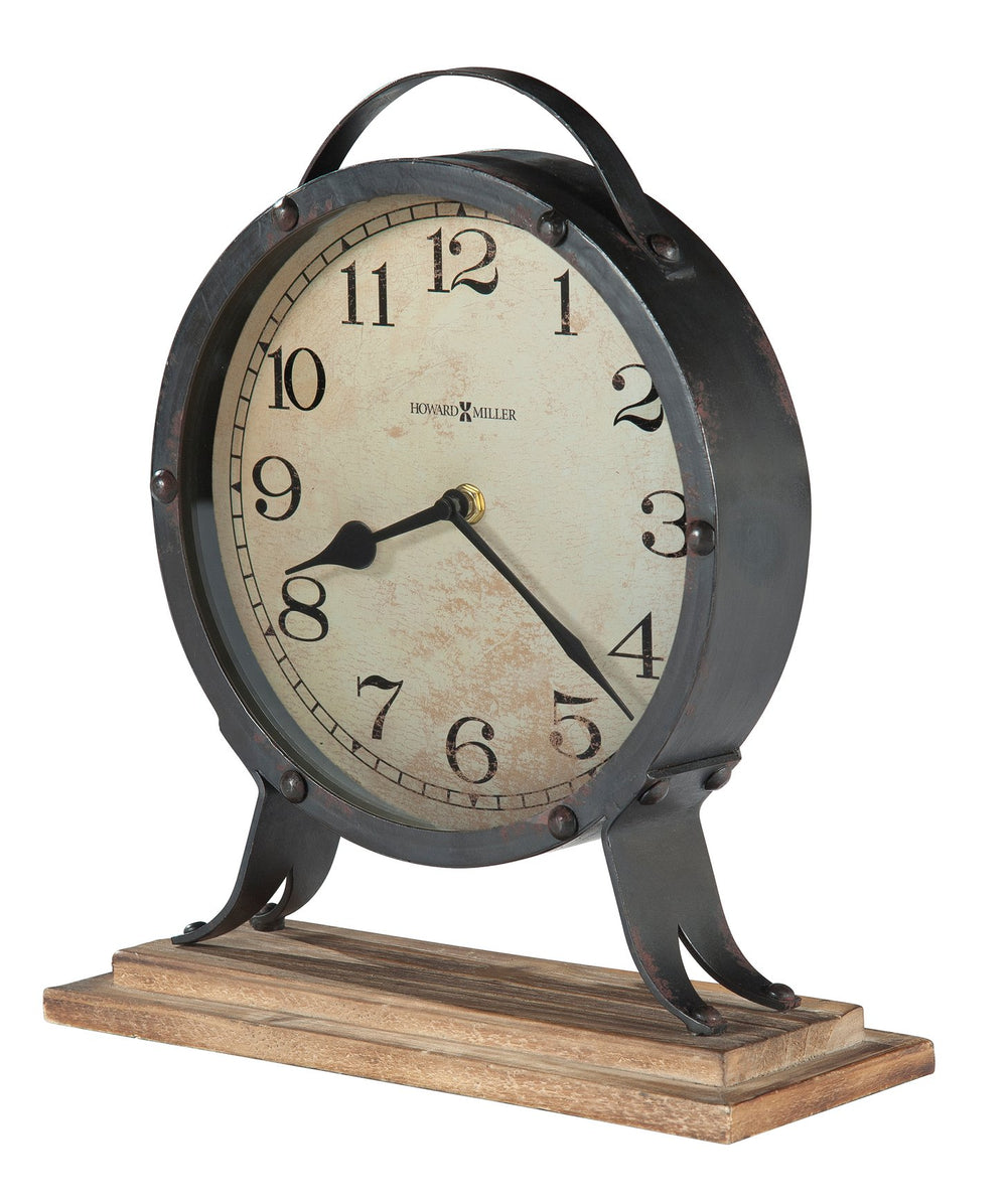 Hekman Furniture 635197 Gravelyn Mantel Clock - Vintage Aged Iron Design, Quartz Movement, Perfect For Home Decor  Gravelyn Mantel Clock 635197