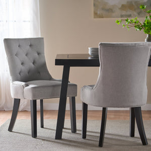 English Elm Cheney Tufted Upholstered Dining Chair Set with Solid Wood Legs for Modern Rooms 54181.00FLGY