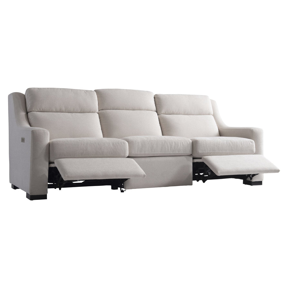 Bernhardt Bernhardt Germain Power Motion Sofa With Dual Recliners, Usb Charging, Tailored Wingback Style B227RO