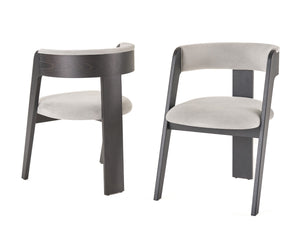 VIG Furniture Modrest Washington - Modern Grey Fabric + Ebony Oak Dining Chair (Set of 2) VGME121259-EDCHR