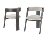 VIG Furniture Modrest Washington - Modern Grey Fabric + Ebony Oak Dining Chair (Set of 2) VGME121259-EDCHR