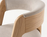 VIG Furniture Modrest Washington - Modern Cream Velvet + Natural Oak Dining Chair (Set of 2) VGME121259-CDCHR