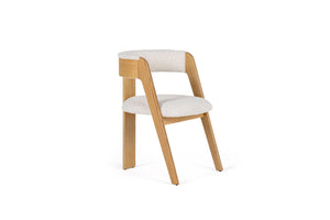 VIG Furniture Modrest Washington - Modern Cream Fabric + Natural Oak Dining Chair (Set of 2) VGME121259-CRM-DC