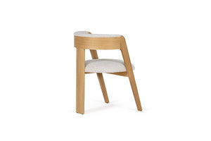 VIG Furniture Modrest Washington - Modern Cream Fabric + Natural Oak Dining Chair (Set of 2) VGME121259-CRM-DC