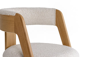 VIG Furniture Modrest Washington - Modern Cream Fabric + Natural Oak Dining Chair (Set of 2) VGME121259-CRM-DC