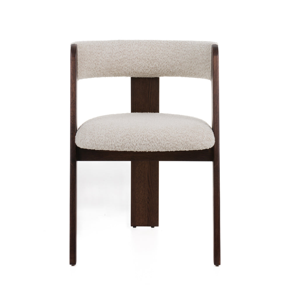 Vig Furniture Modrest Washington - Chic Cream Fabric Dining Chair Set With Brown Oak Frame For Elegant Spaces Cream  Vgme121259-crm-dc-1