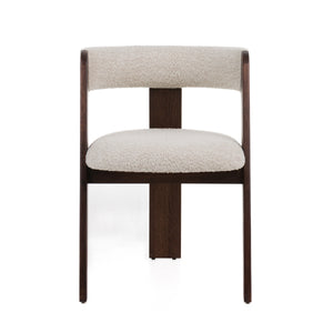 Vig Furniture Modrest Washington - Chic Cream Fabric Dining Chair Set With Brown Oak Frame For Elegant Spaces Cream  Vgme121259-crm-dc-1