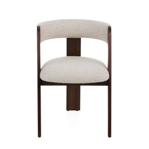 Vig Furniture Modrest Washington - Chic Cream Fabric Dining Chair Set With Brown Oak Frame For Elegant Spaces Cream  Vgme121259-crm-dc-1