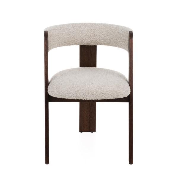 Vig Furniture Modrest Washington - Chic Cream Fabric Dining Chair Set With Brown Oak Frame For Elegant Spaces Cream  Vgme121259-crm-dc-1