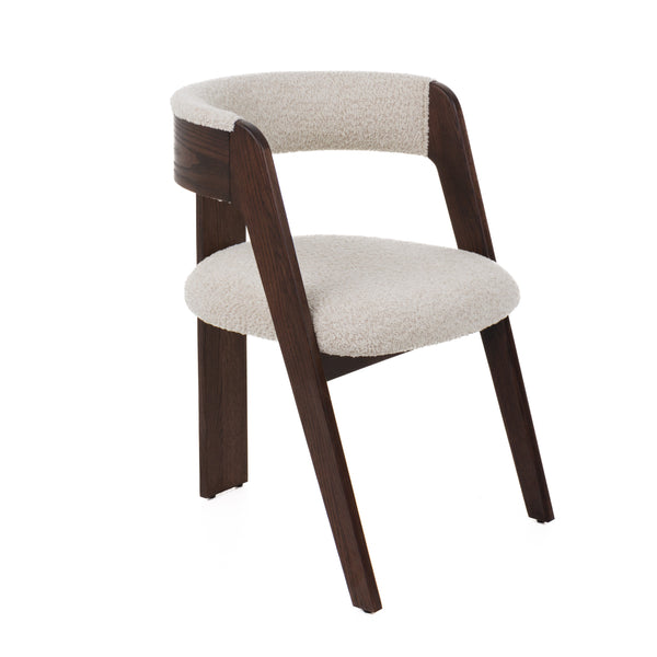 Vig Furniture Modrest Washington - Chic Cream Fabric Dining Chair Set With Brown Oak Frame For Elegant Spaces Cream  Vgme121259-crm-dc-1