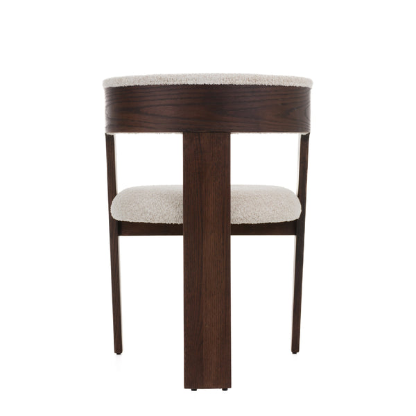 Vig Furniture Modrest Washington - Chic Cream Fabric Dining Chair Set With Brown Oak Frame For Elegant Spaces Cream  Vgme121259-crm-dc-1