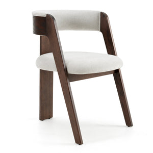 Vig Furniture Modrest Washington - Set Of 2 Chic Off-white Fabric Dining Chairs With Brown Oak Accents Off,White  Vgme121259-offbrn-dc-1