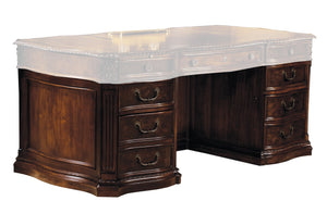 Hekman Furniture 7-9160p  Peds & Modesty Panel For Exceptional Privacy In Office Spaces And Beyond Old World Walnut Burl Peds & Modesty Panel 79160p