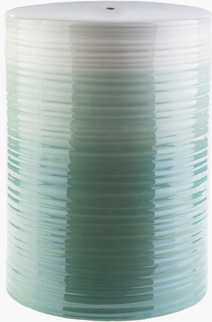 Surya Waverly 18"H Ceramic Garden Stool - Modern Minimalist Design For Indoor & Outdoor Chic Decor Blue Ceramic,Ceramic Wav325-m