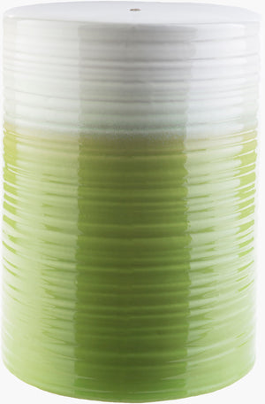 Surya Waverly 18"H Ceramic Garden Stool - Modern Minimalist Design For Indoor & Outdoor Chic Decor Green Ceramic,Ceramic Wav328-m