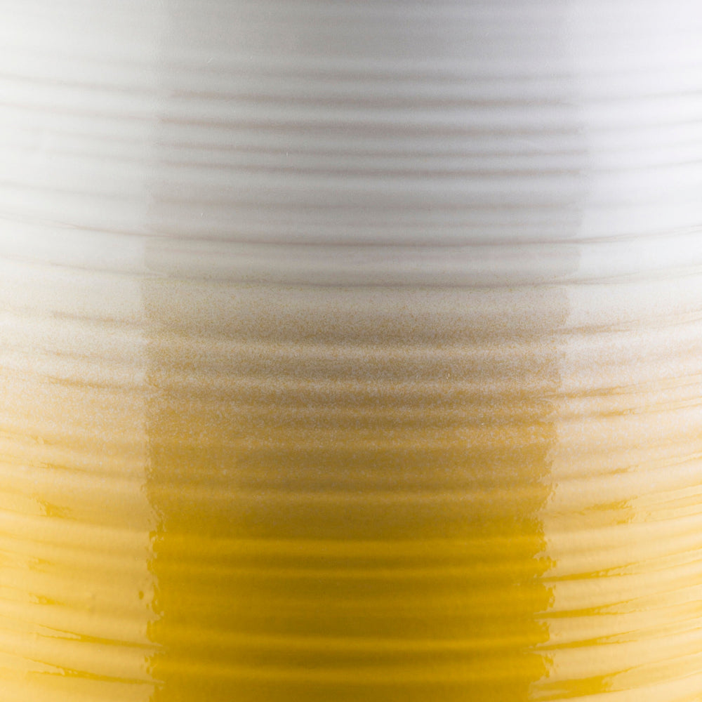 Surya Waverly 18"H Ceramic Garden Stool - Modern Minimalist Design For Indoor & Outdoor Chic Decor Yellow Ceramic,Ceramic Wav329-m