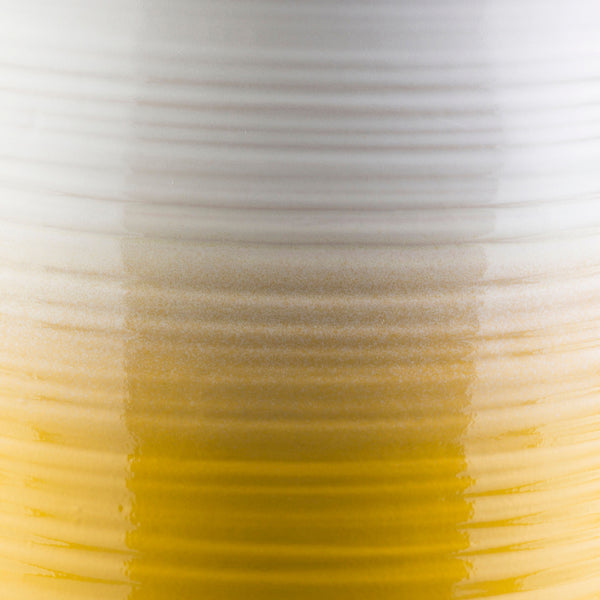 Surya Waverly 18"H Ceramic Garden Stool - Modern Minimalist Design For Indoor & Outdoor Chic Decor Yellow Ceramic,Ceramic Wav329-m